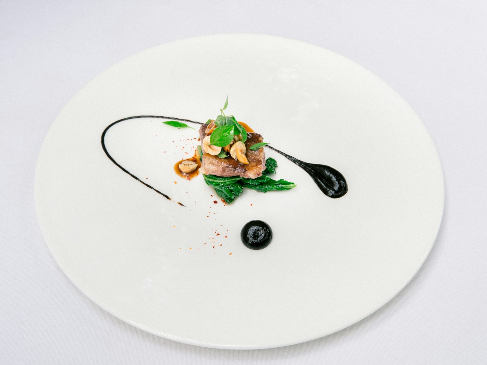 Michelin-starred restaurant tasting menu plated course