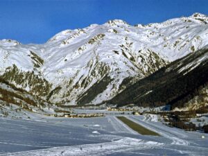 mountain airport runway snow