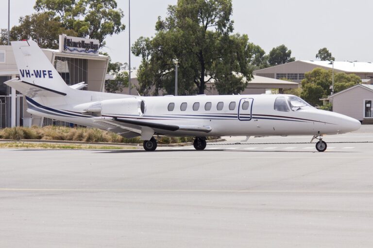 private jet parked tarmac